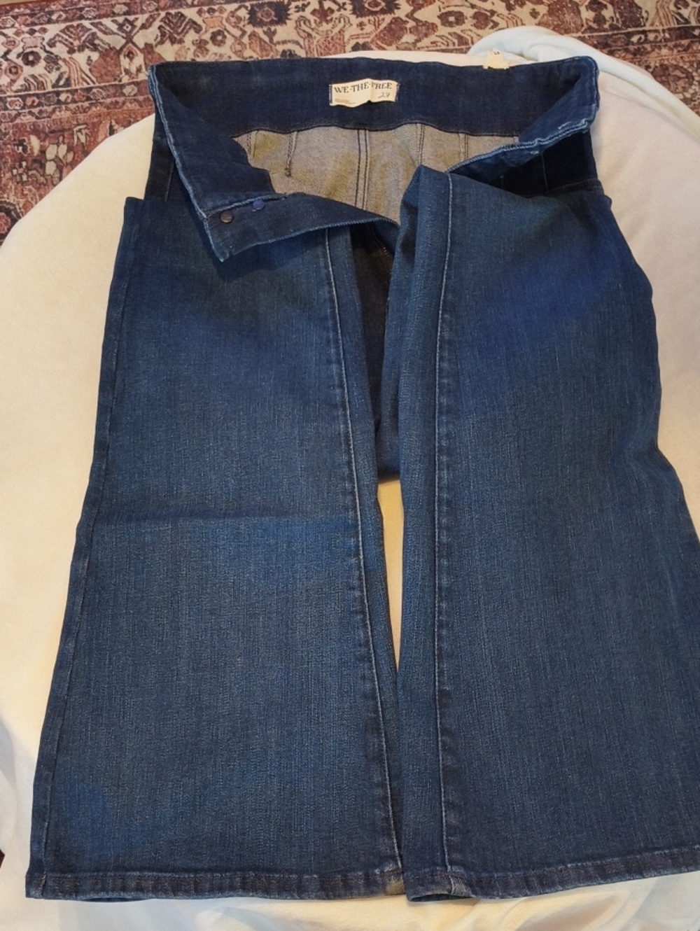 We The Free Deep Blue Flare Wide-Leg Jeans